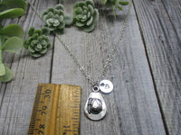Farmer Necklace Customized Cowboy Hat Necklace Hand Stamped Letter Initial Rancher Jewelry  Gifts For Her  Farmer  Jewelry