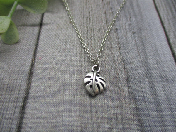 Monstera Leaf Necklace Monstera Charm Necklace Monstera Jewelry Gifts For Her House Plant Lovers House Plant Jewelry