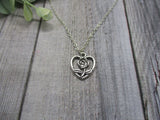 Rose Necklace Heart Necklace Mom Gifts For Her Heart Jewelry Rose Jewelry Girlfriend Gifts