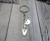 Shovel Keychain Personalized Garden Gifts For Him / Her  Inital Key Ring Trowel Keychain