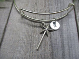 Fairy Wand Charm Bracelet Initial Bangle Magic Wand Jewelry Gifts for Her Birthday Magic Wand Charm  Bracelet Wand Jewerly