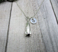 Rocket Necklace Personalized Initial Gifts For Her Space Necklace Rocket Jewelry  Space Lovers  Necklace