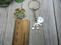 Measuring Spoons Keychain Personalized Keychain Inital Keychain Bakers Keychain Bakers Gifts For Her