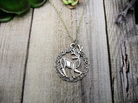 Celtic Deer Necklace With Celtic Knots Necklace Gifts For Her / Him Celtic Deer Jewelry Gifts