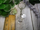 Rooster Keychain Personalized  Bird Keychain Farmers  Gifts For Her  / Him Animal Keychain