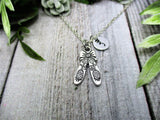 Ballet Necklace  Ballet Slippers Necklace Ballet Shoes Necklace Customized Letter Initial Necklace Gifts For Her