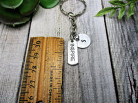 Inspire Keychain Motivational Keychain Personalized Handstamped  Gift Custom Gifts For Her / Him