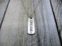 Dream Necklace Motivational Jewelry Gifts For Her Dream Jewelry Dream Charm Necklace With Words