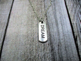 Dream Necklace Motivational Jewelry Gifts For Her Dream Jewelry Dream Charm Necklace With Words