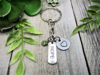 Hope Keychain Personalized Handstamped  Motivational  Gift Custom  Keychain Gifts For Her /Him