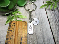 Hope Keychain Motivational Keychain Personalized Handstamped  Gift Custom Gifts For Her