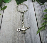 Genie Lamp Keychain Gifts For Her Djinn Keychain Magic Lamp Keychain