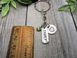 Family Keychain Personalized Handstamped  Motivational  Gift Custom  Keychain Gifts For Her Family Gift