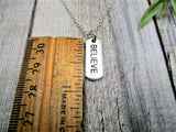 Believe Necklace Motivational Jewelry Gifts  Believe Jewelry Believe Charm Necklace With Words