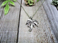 Palm Tree Necklace Palm Tree Charm Necklace Gifts For Her / Him Palm Tree Jewelry Plant Jewelry