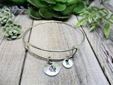 Anarchy Charm Bracelet Hand Stamped Initial Bangle Anarchy Jewelry Gifts for Her Birthday  Gifts Anarchist Gifts