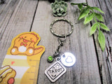 Tarot Keychain Personalized Birthstone Keychain Tarot Card Keychain Witch Gift Custom Keychain Gifts For Her