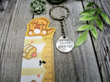 Never Never Give Up Keychain Motivational Gifts For Her / Him
