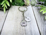 Hamster Keychain Personalized Keychain Inital Keychain Animal Keychain Gifts For Her Guinea Pig Keychain
