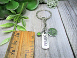 Dream Keychain Personalized Handstamped  Motivational  Gift Custom  Keychain Gifts For Her