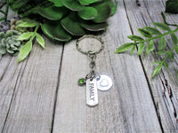 Family Keychain Personalized Handstamped  Motivational  Gift Custom  Keychain Gifts For Her Family Gift