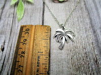 Palm Tree Necklace Palm Tree Charm Necklace Gifts For Her / Him Palm Tree Jewelry Plant Jewelry