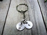 Goddess Keychain Mother Earth Gift Hand Stamped Inital Keychain Fairycore Keychain