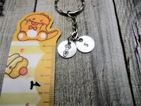 Goddess Keychain Mother Earth Gift Hand Stamped Inital Keychain Fairycore Keychain