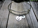 Texas Charm Bracelet Initial Bangle Texas Jewelry Gifts for Her Birthday Gifts Texan Gifts