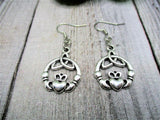 Claddagh Earrings Celtic Knot Dangle Earrings Claddagh Jewelry Gifts For Her Celtic Knot Jewelry