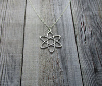 Atom Necklace, Science Necklace STEM Necklace Physics Necklace Chemistry Necklace Atom Jewelry Science Jewelry Science Gifts Physicists Gift