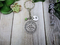 Celtic Cross Keychain Personalized Handstamped Celtic Knot Keychain  Custom Keychain Gifts For Her