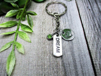 Dream Keychain Personalized Handstamped  Motivational  Gift Custom  Keychain Gifts For Her