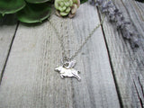 Flying Pig Necklace Animal Necklace Gifts For Her Flying Pig  Jewelry Animal Jewelry