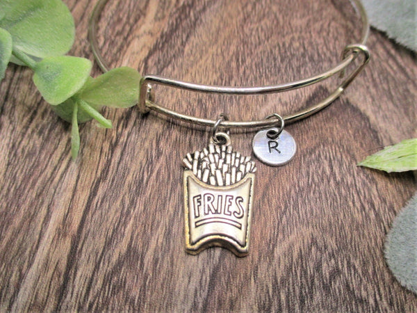 French Fry Charm Bracelet French Fry Jewelry Bracelet Gifts for Her Junk Food Jewelry Fast Food Bracelet Personalized Gifts