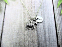 Goat Necklace  Customized Letter Initial Necklace Gifts For Her  / Him Animal Necklace
