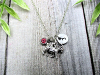 Goat Necklace Animal Necklace Customized Letter Initial Gift for Her Farm Jewelry Birth Month Birthstone