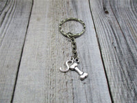Personalized Bone Keychain with Letter Customized  Gifts Dog Bone Keychain with initial