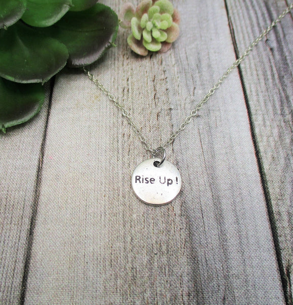 Rise Up Necklace Empowering Necklace Inpired Words Jewelry Gifts For Her