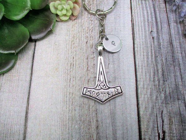 Thors Hammer Keychain Personalized Gifts Norse Mythology  Gift Custom Gifts For Her Mjolnir Keychain