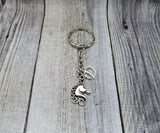 Unicorn Keychain Personalized  Keychain Mythology Lovers Gift Unicorn Lovers Initilal Gifts Under 10