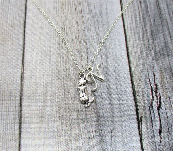 Letter Mermaid Necklace Personalized Gifts For Her Mermaid Core
