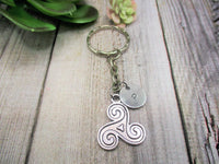 Triskelion Keychain Personalized Celtic Gift Custom  Gifts For Her / Him