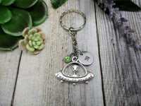 UFO Keychain Personalized  Alien Keychain Gifts For Her Flying Saucer I Want To Believe