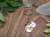 Pinky Promise Keychain Personalized Gifts  Birthday  Gifts For Her / Him Birthstone Keychain