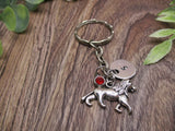 Lion Keychain Initial Keychain  Personalized Gifts Birthstone Animal Keychain Gifts For Her / Him