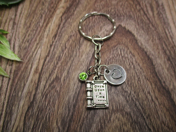 Once Upon A Time Keychain Personalized Gifts  Birthday  Gifts For Her Birthstone  Keychain Storybook Keychain Gift