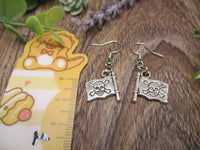 Pirate Flag Earrings Ocean Earrings Jolly Roger Jewelry Ocean Lovers Gifts For Her Pirate Gifts