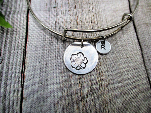 Flower Bracelet Initial Personalized Gifts Plant Jewelry Gifts for Her Birthday  Gifts Cottagecore