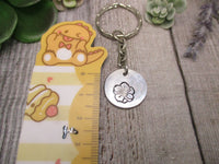 Flower Keychain Hand Stamped Plant Keychain Gifts For Her